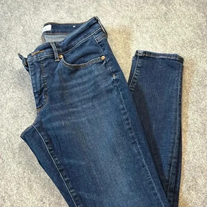 LOFT Curvy Skinny Crop. Dark Wash,  26.
